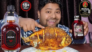 Old Monk Rum Full Bottle Drinking With Home Made Fish Fried ll #AlcoholMukbang #mukbang #oldmonkrum