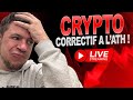 Crypto monnaie corrige fort  lath du bitcoin btc  live 