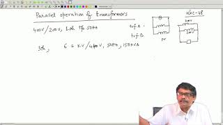 Parallel Operation of Transformers - I