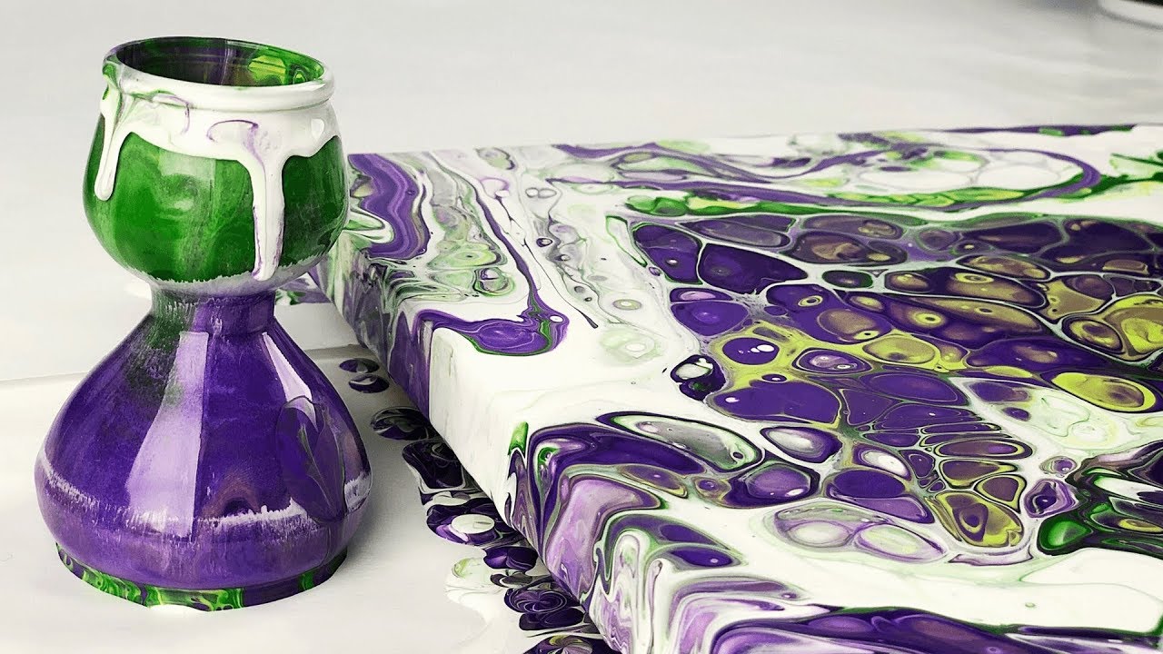 NEW QUAFFER Shot Glass Flip and Drag Acrylic Pouring Technique YouTube