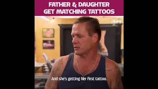 Father-Daughter matching love tattoos