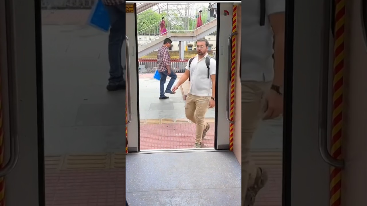 Automated Door opens: AC Local train  arrived at Naihati Jn. Station