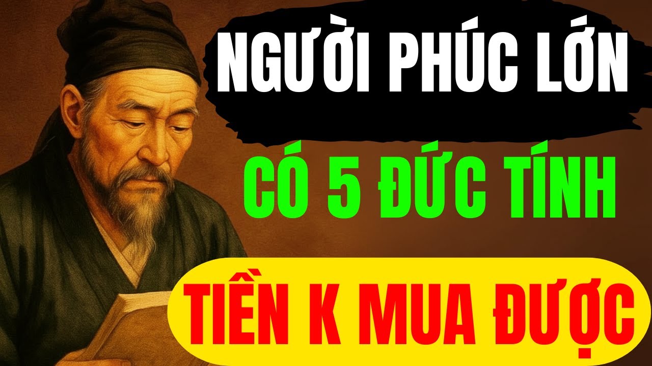 Cổ Nhân Xưa Dạy:  Người Phúc Lớn Có 5 Đức Tính Tiền Không Mua Được, Nghe Xong Tỉnh Ngộ |Triết Lý Xưa