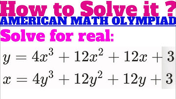 Math Olympiad Question:Learn How To Solve Cubic Equations!