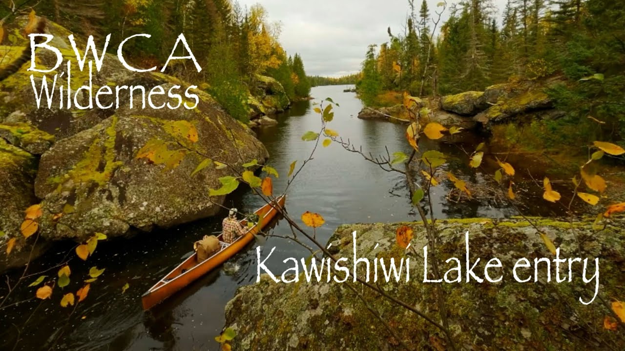Solo fall canoe trip in the BWCA Wilderness 2023, Kawishiwi Lake entry.