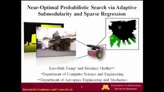 Near-optimal probabilistic search via submodularity and sparse