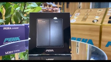 BỘ 2 CÔNG TẮC KÍNH CƯỜNG LỰC AURA 86 BLACK