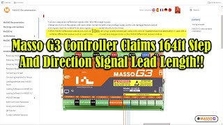 Masso G3 Controller Claims 164ft Step And Direction Signal Lead Length