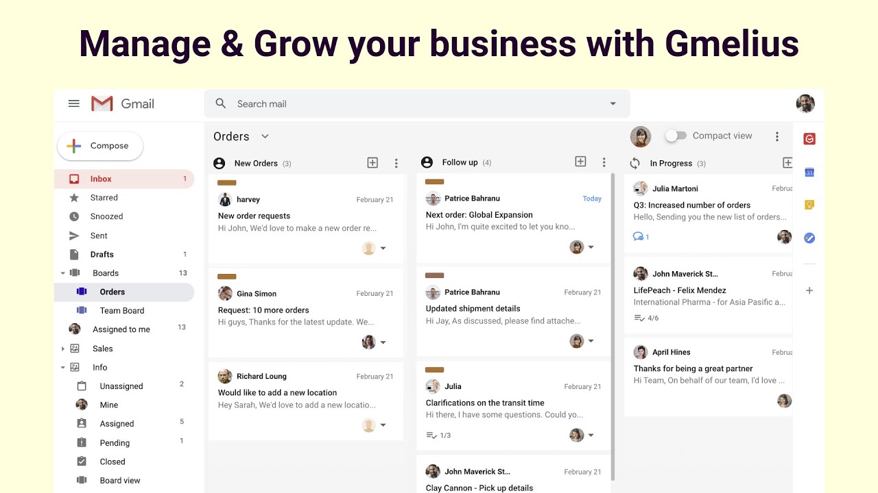 Manage and grow your business with Gmelius