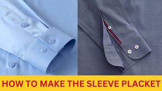 2. SHIRT MAKING: THE SLEEVE PLACKET | the professional way of making a sleeve placket