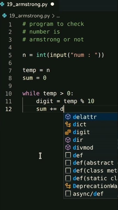 Program To Check Number Is Armstrong Or Not Using Python | Armstrong ...
