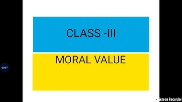 CLASS-III MORAL VALUE  CHAPTER-5 EXERCISES  (ANSWERS)