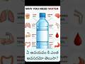 మీరు నీళ్ళు తాగకపోతే ఏం అవుతుందో తెలుసా?✅🥤#shorts #hydration #medicalfacts #healthtips # telugu