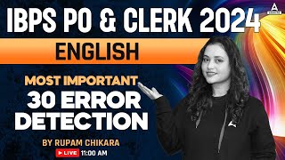 English Error Detection Questions | IBPS PO & Clerk English Preparation | By Rupam Chikara