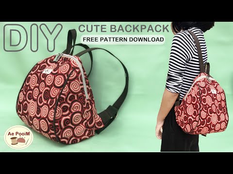 DIY CUTE BACKPACK, free pattern download | วิธีการทำกระเป๋าเป้หลังเต่า