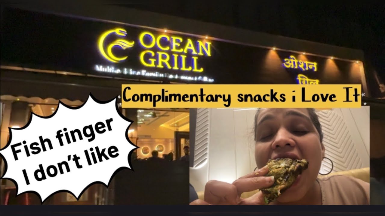 Complimentary snacks, I love it ❤️ ocean Grill #restaurant #honestreview #nonveg #thane #nonvegfood 