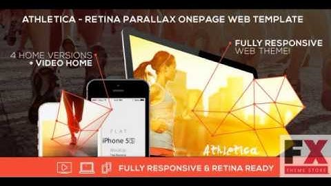 Preview Athletica - Retina Parallax OnePage Web Template TFo