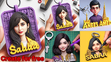 How to Create a 3D AI Keychain with Your Face | Trending Profile Images for Free