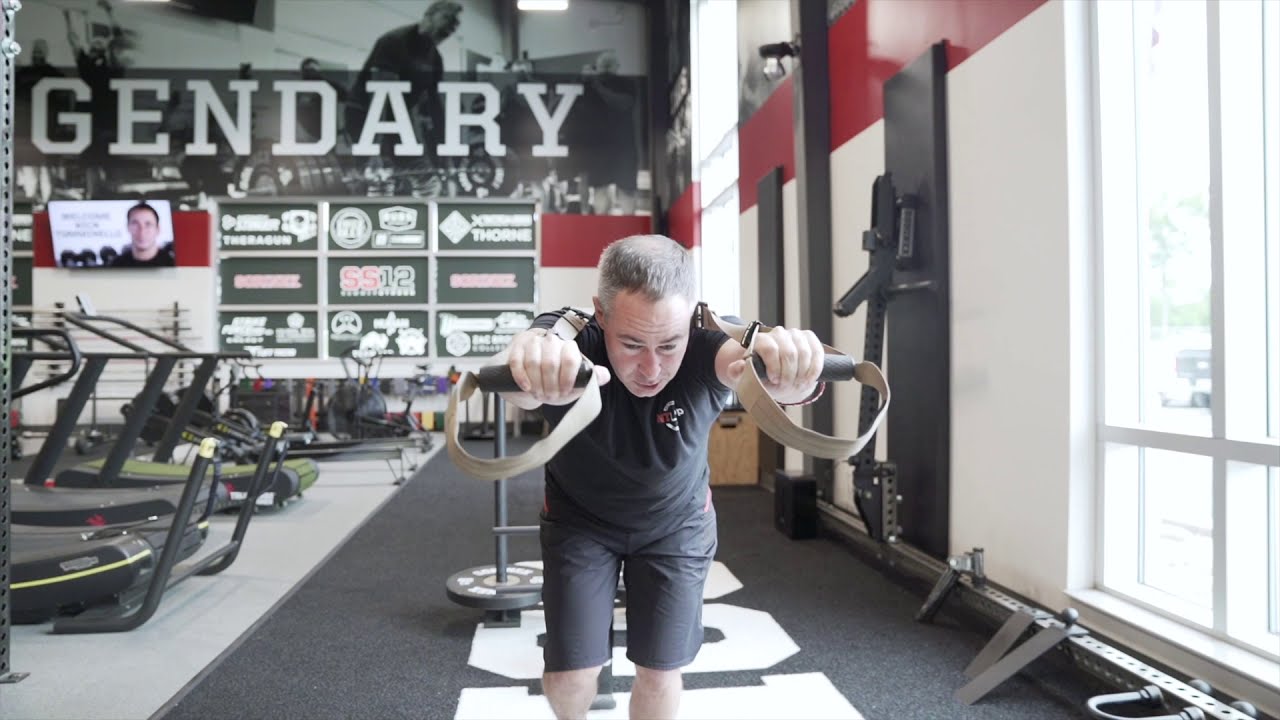 Sled Training How To Push Drag with Straps YouTube