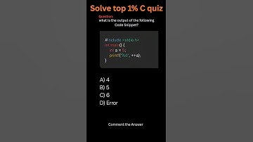 ⚡Test your C skills!! #cprogramming #codingquiz #cquiz #learnc #programmer