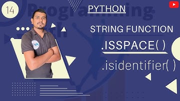 string isdentifier function|string isspace function in python(Hindi) |#string #avitsupaul #amit
