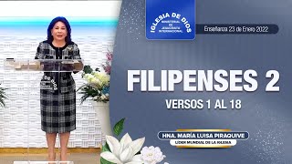 Filipenses 2, Hna. María Luisa Piraquive, 23 de enero de 2022 - IDMJI