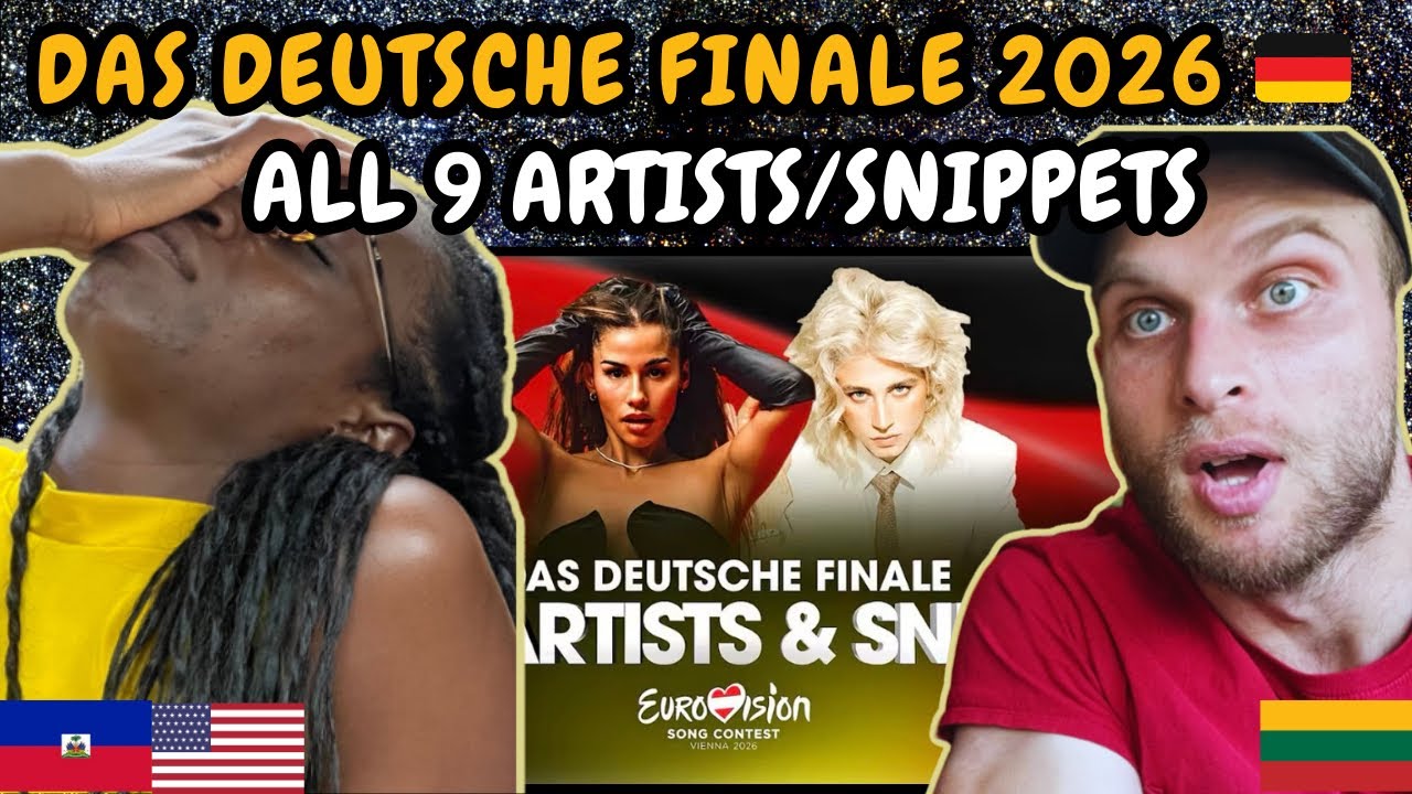 РЕАКЦИЯ НА 🇩🇪 Немецкий финал 2026: Все 9 исполнителей и фрагменты (Германия Евровидение 2026)