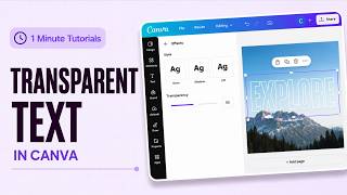 How To Make Text Transparent In Canva | Easy Canva Tutorial Step By Step