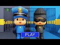 POCOYO POLICE VS THIEF PRISON RUN! Obby roblox! Gameplay Walkthrough No Death 4K 