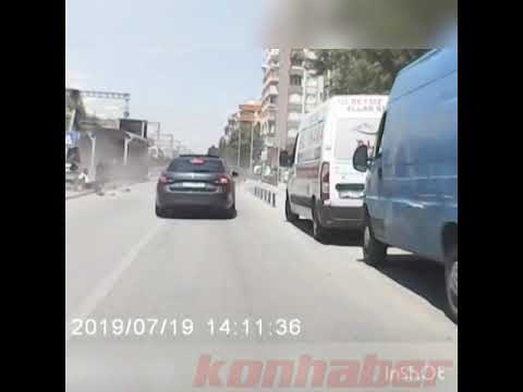 Konya'da kaza anı araç kamerasında!