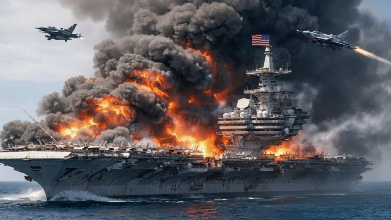 22 MINUTES AGO! Russian YAK-141 Fighter Jet Destroys a US Aircraft Carrier in the Black Sea
