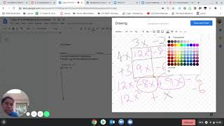 Showing work electronically on math problems using a google doc and pdf