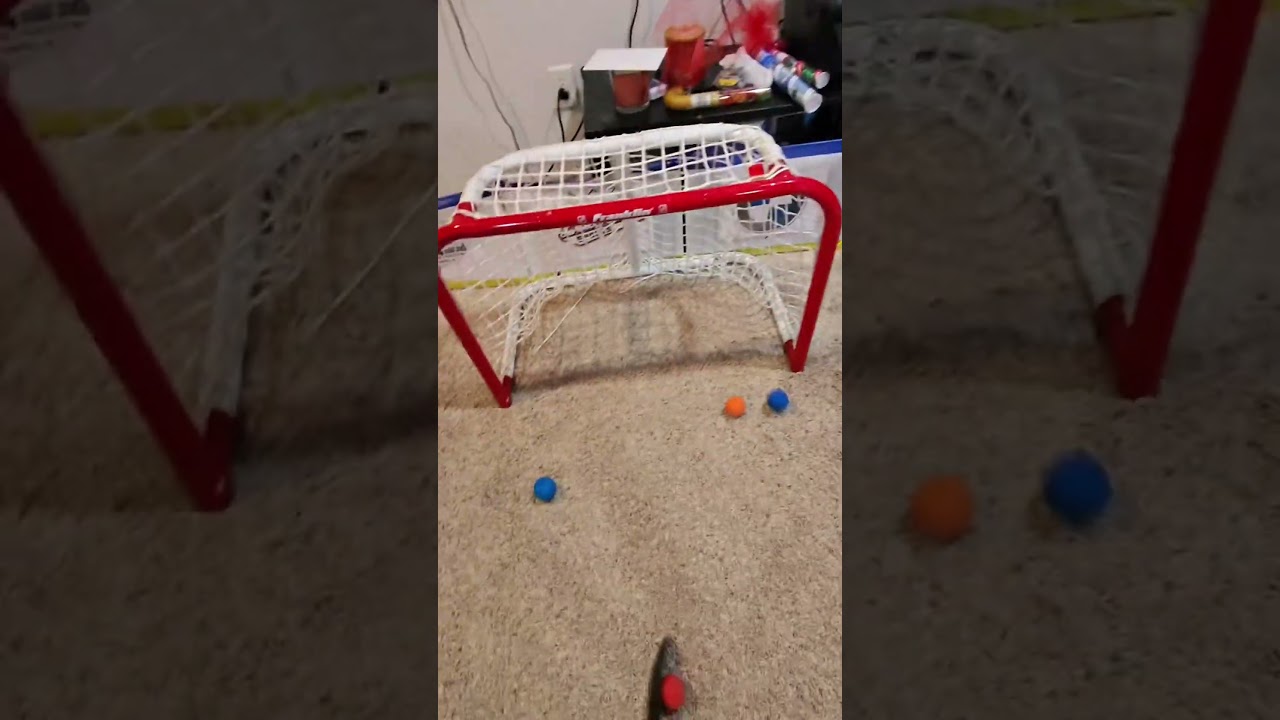 POV knee hockey shoot around🏒 filmed on Meta Glasses! Every shot, every angle. 