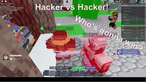 Hacker VS Hacker! (Roblox Bedwars)