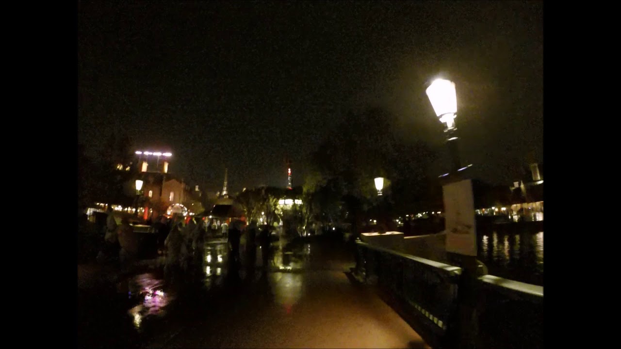 #94 Raining At Epcot Future world and world showcase overview