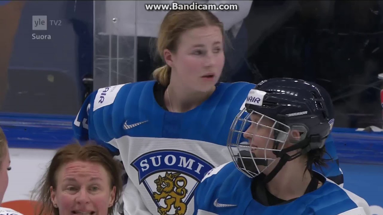 Petra Nieminen's disallowed goal in 2019 IIHF Women's Ice Hockey Finals FIN-USA