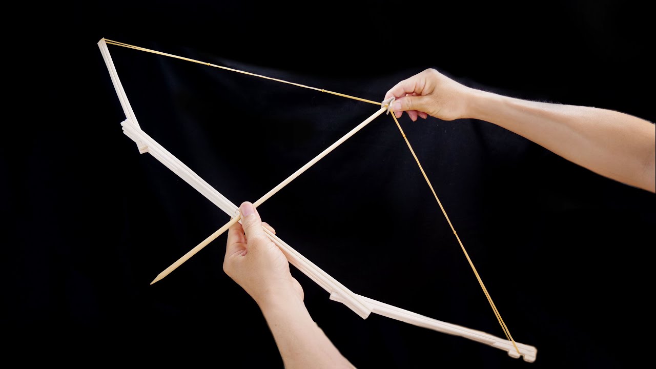 大きな弓の作り方 【わりばし工作】 how to make a big bow - YouTube