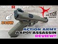 アクションアーミー AAP01 アサシン ガスブローバック ハンドガン レビュー！Action Army