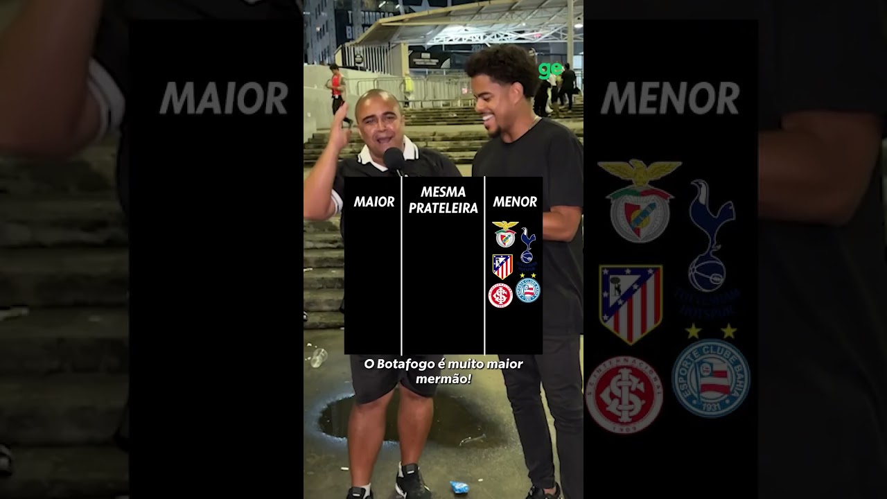 QUAIS TIMES SÃO MAIORES QUE O BOTAFOGO? TORCEDOR RESPONDE | #shorts | ge.globo