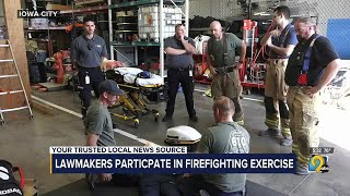 Eastern Iowa elected officials experience firefighter training first hand at FireOps 101