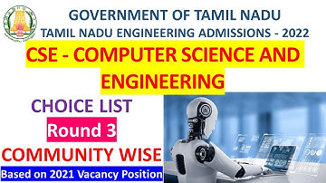 CSE ROUND 3 Choice List Based on 2021 Vacancy|Community wise|Anbarivu #cse #choicelist #round3