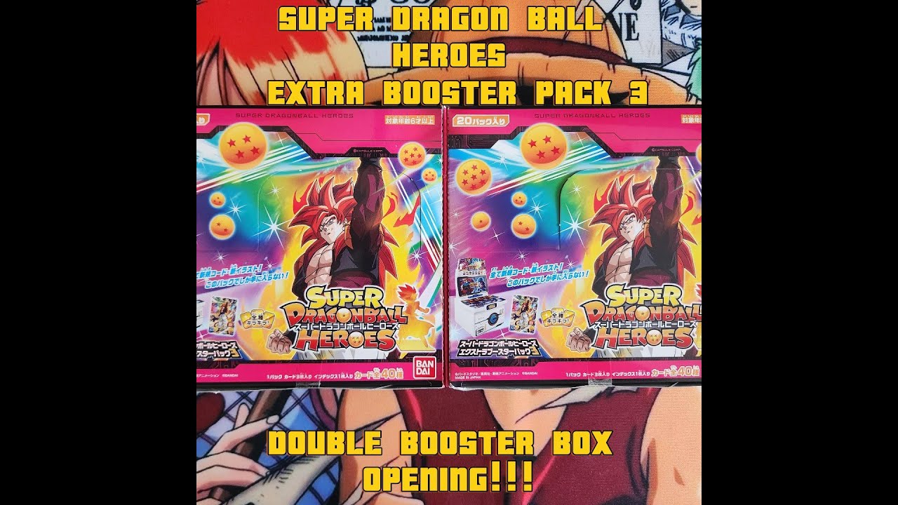 Super Dragonball Heroes Extra Booster Pack 3 -Double Booster Box Opening- Super Dragonball Heroes Extra Booster Pack 3 -Double Booster Box Opening-