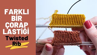 Farkli Bi̇r Çorap Lasti̇ği̇ Yapimi - How To Knit 11 Twisted Rib