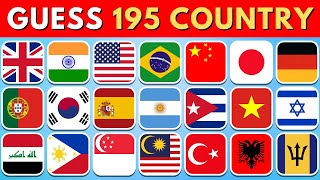 Guess All the 195 Flags of the World 🚩🌎 | Guess the Country Flag Quiz 2024