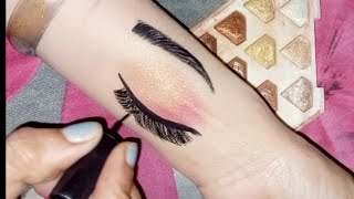 finger की help से soft golden eye makeup |easy eye makeup tutorial |makeup tutorial| soft eye makeup screenshot 5