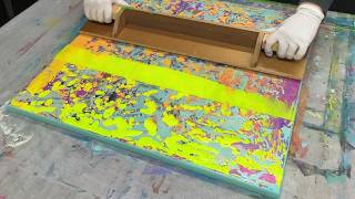 Abstrakte Acrylmalerei: Eine Farbe verändert alles auf meinem Rakelbild