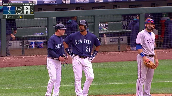 TEX@SEA: Marte scores on Gutierrez's single to left
