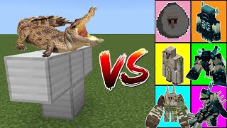 The Crocodile Golem vs Iron Golems and Wardens