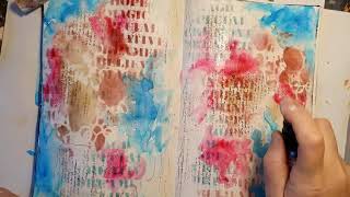 Art Journaling Using Maremis Small Art Design Stencils