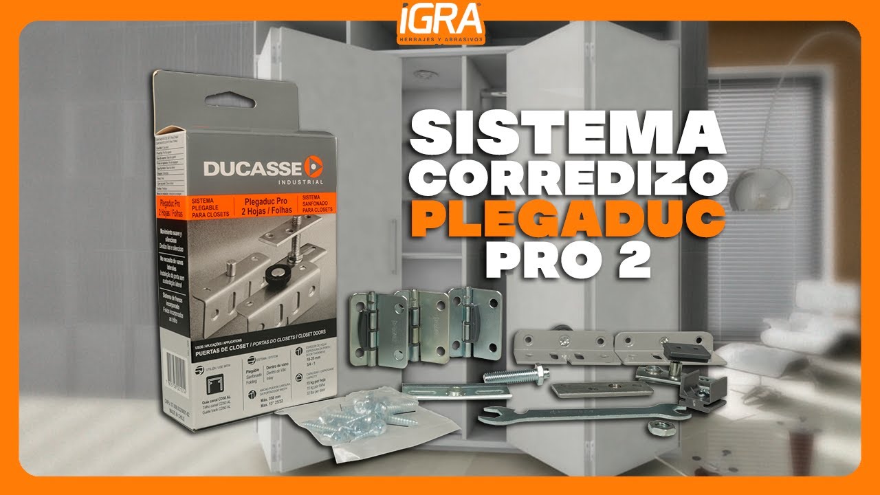 Kit Herrajes Placard Puertas Plegables Plegaduc Pro 2 Hojas